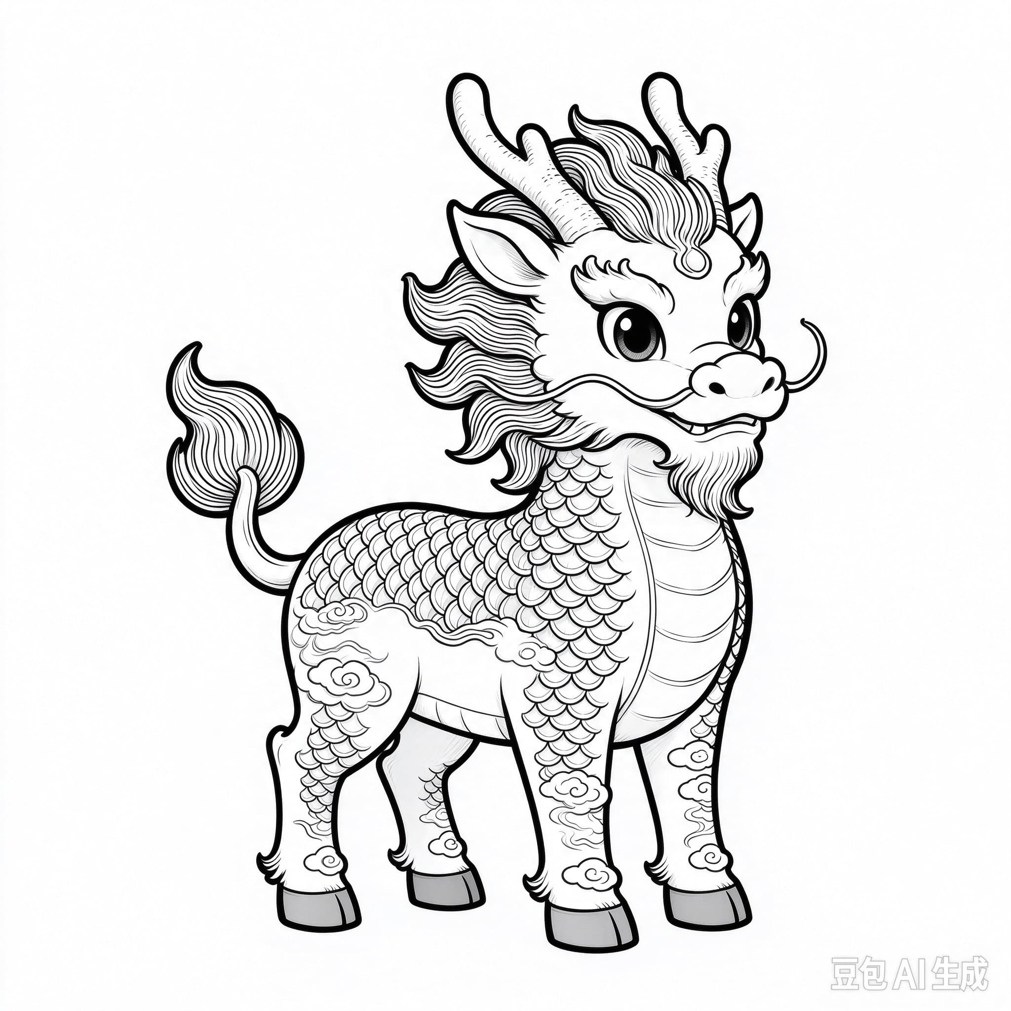 Free printable Sun Wukong coloring page line art