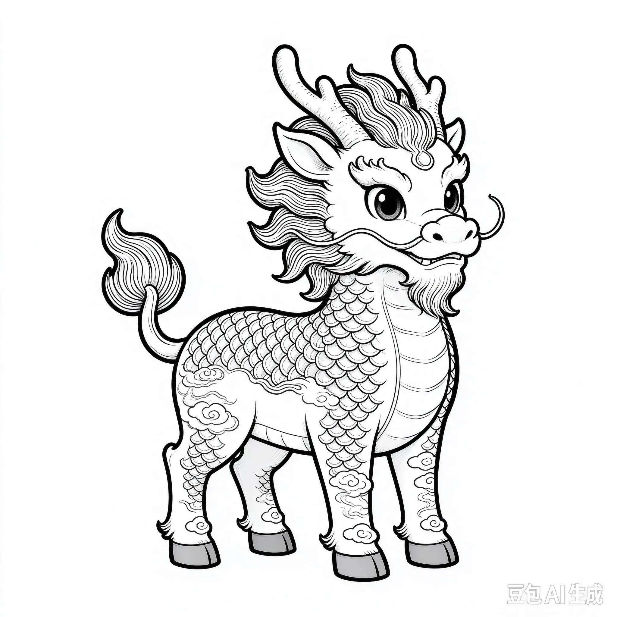 Free printable Sun Wukong coloring page line art